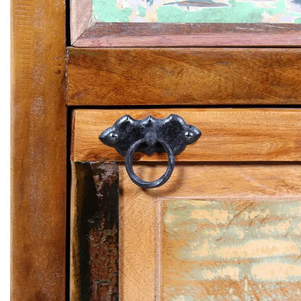 vidaXL 4-Layer Shoe Cabinet with Drawer Solid Reclaimed Wood