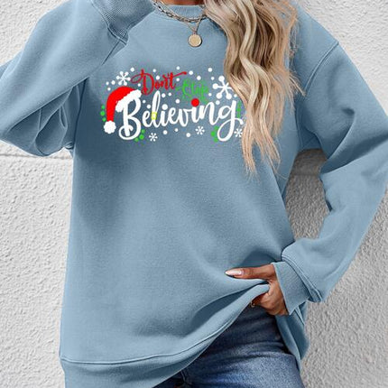 Letter Graphic Long Sleeve Sweatshirt
