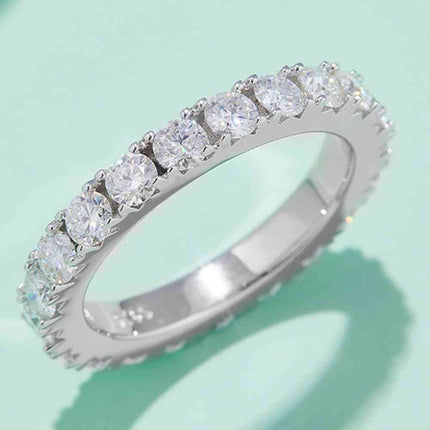 2.3 Carat Moissanite 925 Sterling Silver Eternity Ring
