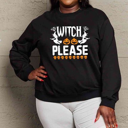 Simply Love Full Size WITCH PLEASE Graphic Sweatshirt