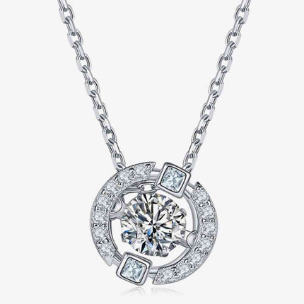 Moissanite Pendant Chain-Link Necklace