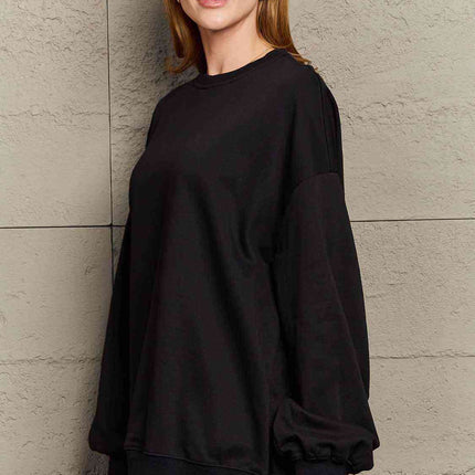 Simply Love Full Size Dropped Shoulder Sweatshirt