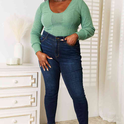 Basic Bae Scoop Neck Long Sleeve Top - Vickie Lynn's
