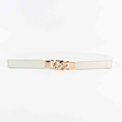Zinc Alloy Buckle Elastic PU Belt