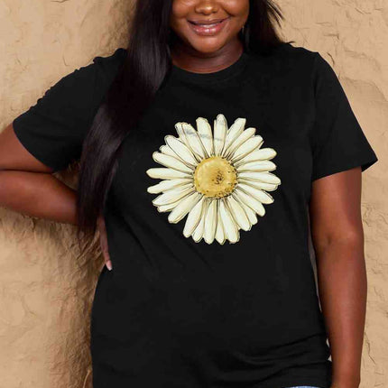 Simply Love Full Size FLOWER Graphic Cotton Tee
