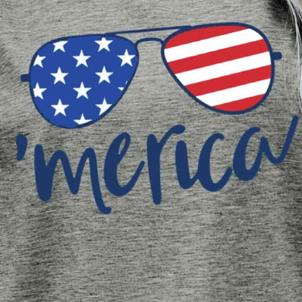 US Flag Glasses Graphic Tee