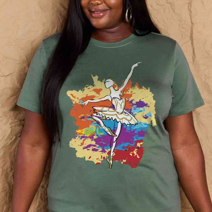 Simply Love Full Size Ballet Dancer Graphic Cotton T-Shirt