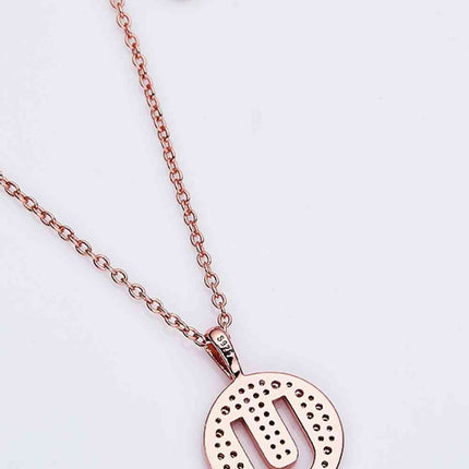 Moissanite U to Z Pendant Necklace