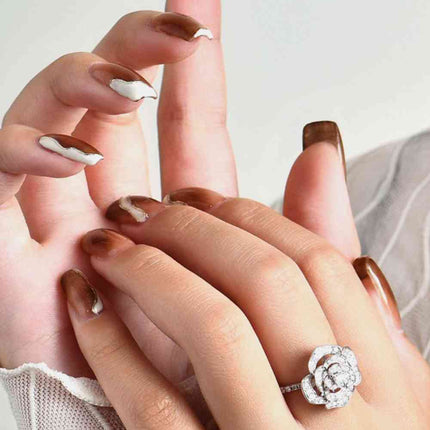 Moissanite Flower Shape Ring