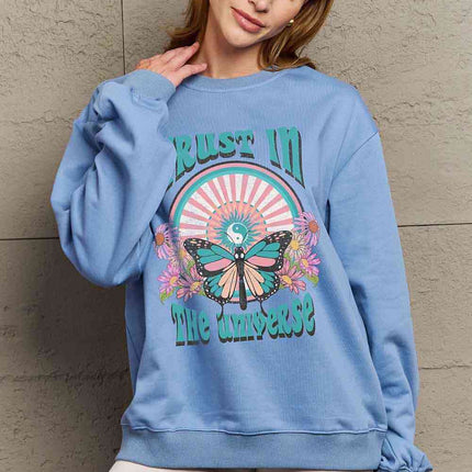 Simply Love Simply Love Full Size TRUST IN THE UNIVERSE Graphic Sweatshirt