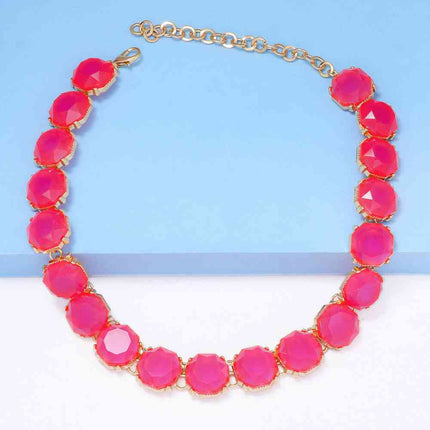 Zinc Alloy Resin Necklace