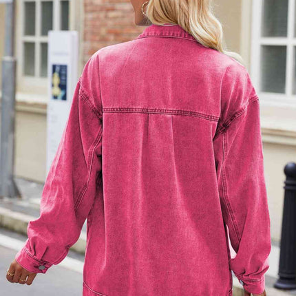 Button Up Denim Jacket with Pockets