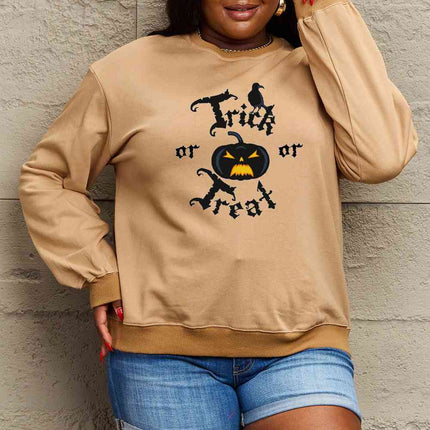 Simply Love Full Size TRICK OR TREAT Graphic Sweatshirt