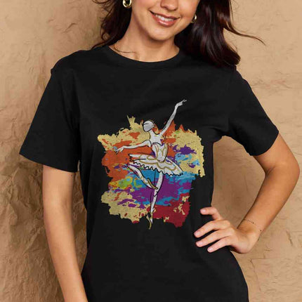 Simply Love Full Size Ballet Dancer Graphic Cotton T-Shirt
