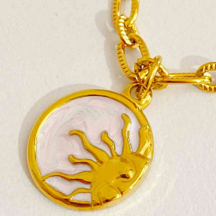 Round Pendant Stainless Steel Necklace