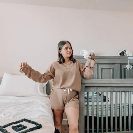 Women's Fashion Trend Waffle Casual Suit