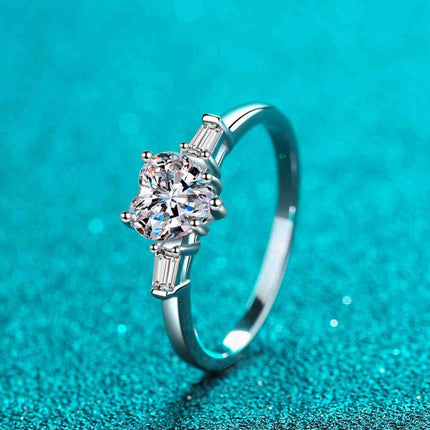 1.2 Carat Moissanite Heart Ring
