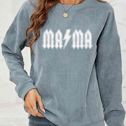 MAMA Graphic Dropped Shoulder Sweatshirt