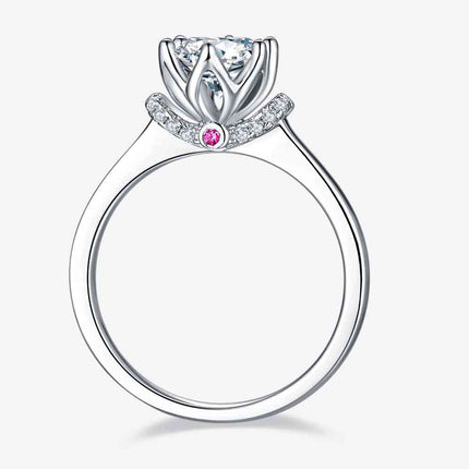 1 Carat Moissanite 925 Sterling Silver Ring