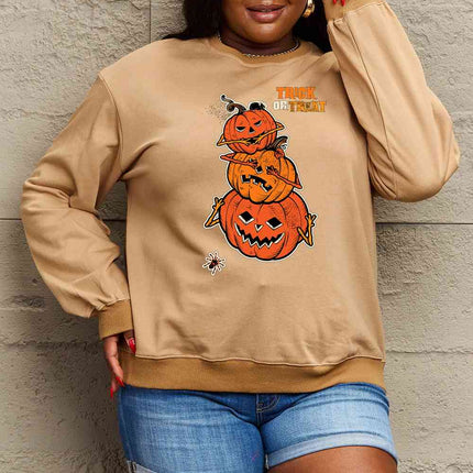 Simply Love Full Size TRICK OR TREAT Graphic Sweatshirt