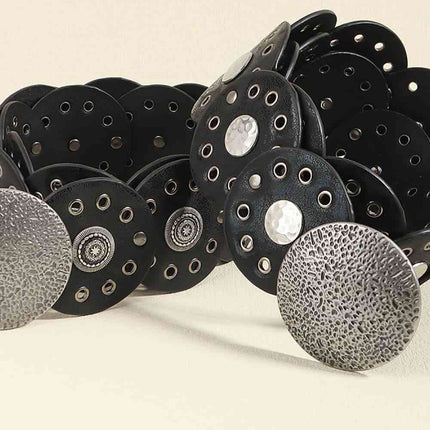 Round Shape PU Leather Belt