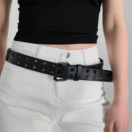 Grommet PU Leather Belt