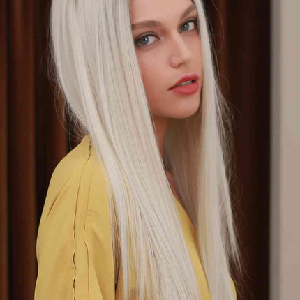 13*2" Lace Front Wigs Synthetic Long Straight 26" Heat Safe 150% Density