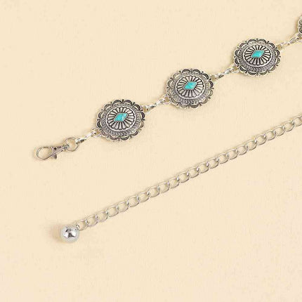 Vintage Turquoise Alloy Belt