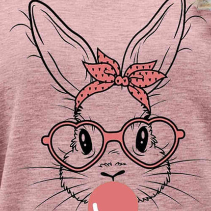 Easter Bunny Graphic Round Neck T-Shirt