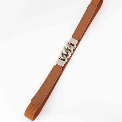 Zinc Alloy Buckle Elastic PU Belt