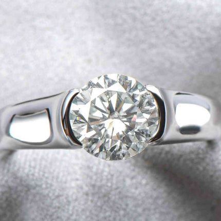 Looking Good 2 Carat Moissanite Platinum-Plated Ring