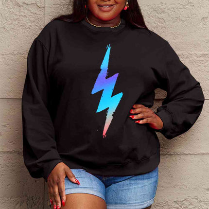 Simply Love Full Size Graphic Round Neck Sweatshirt