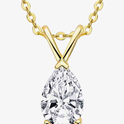 1.5 Carat Moissanite Pendant 925 Sterling Silver Necklace