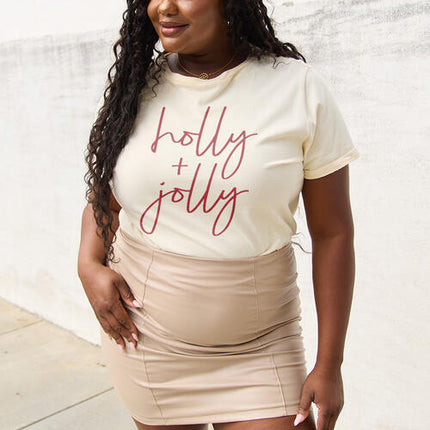 Simply Love Full Size Letter Graphic Short Sleeve T-Shirt