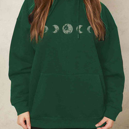 Simply Love Simply Love Full Size Dropped Shoulder Lunar Phase Graphic Hoodie