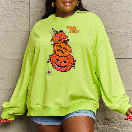 Simply Love Full Size TRICK OR TREAT Graphic Sweatshirt
