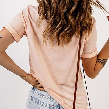 Graphic Round Neck Short Sleeve T-Shirt