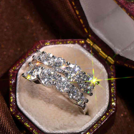 Adored Moissanite 925 Sterling Silver Ring