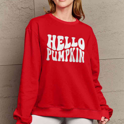 Simply Love Full Size HELLO PUMPKIN Graphic Sweatshirt