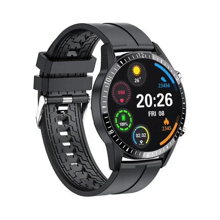 Color: Silicona negro - Reloj inteligente I9 pulsera portátil compatible con sistema IOS frecuencia cardíaca llamada Bluetooth