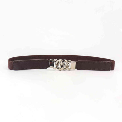 Zinc Alloy Buckle Elastic PU Belt