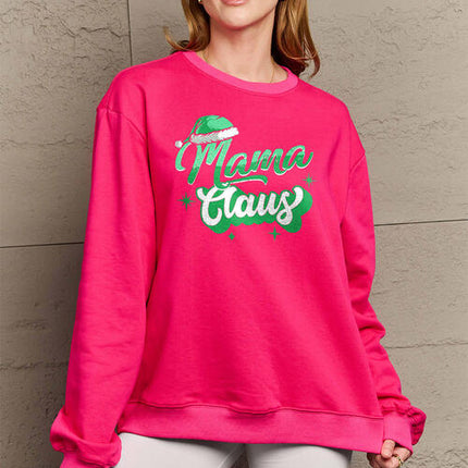 Simply Love Full Size MAMA CLAUS Round Neck Sweatshirt