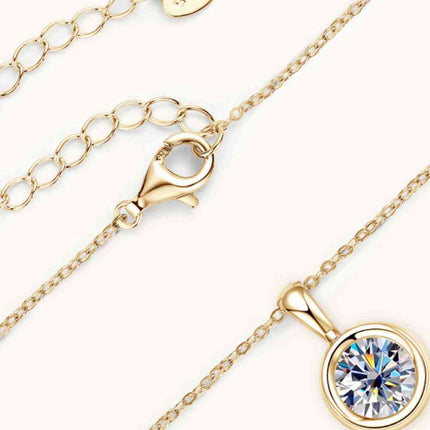 2 Carat Moissanite 925 Sterling Silver Necklace