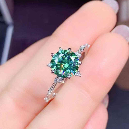 All Eyes On Me 1 Carat Moissanite Platinum-Plated Ring