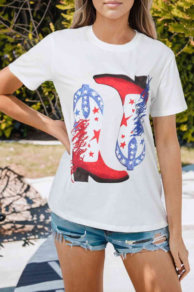 Star Cowboy Boots Graphic Tee