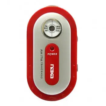 Red AM/FM Mini Pocket Radio