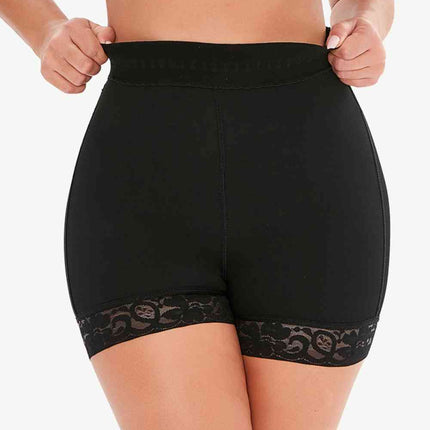 Full Size Pull-On Lace Trim Shaping Shorts
