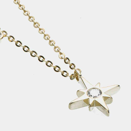 Moissanite North Star Pendant 925 Sterling Silver Necklace