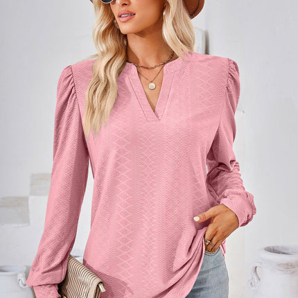 Notched Long Sleeve T-Shirt