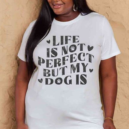Simply Love Full Size Dog Slogan Graphic Cotton T-Shirt